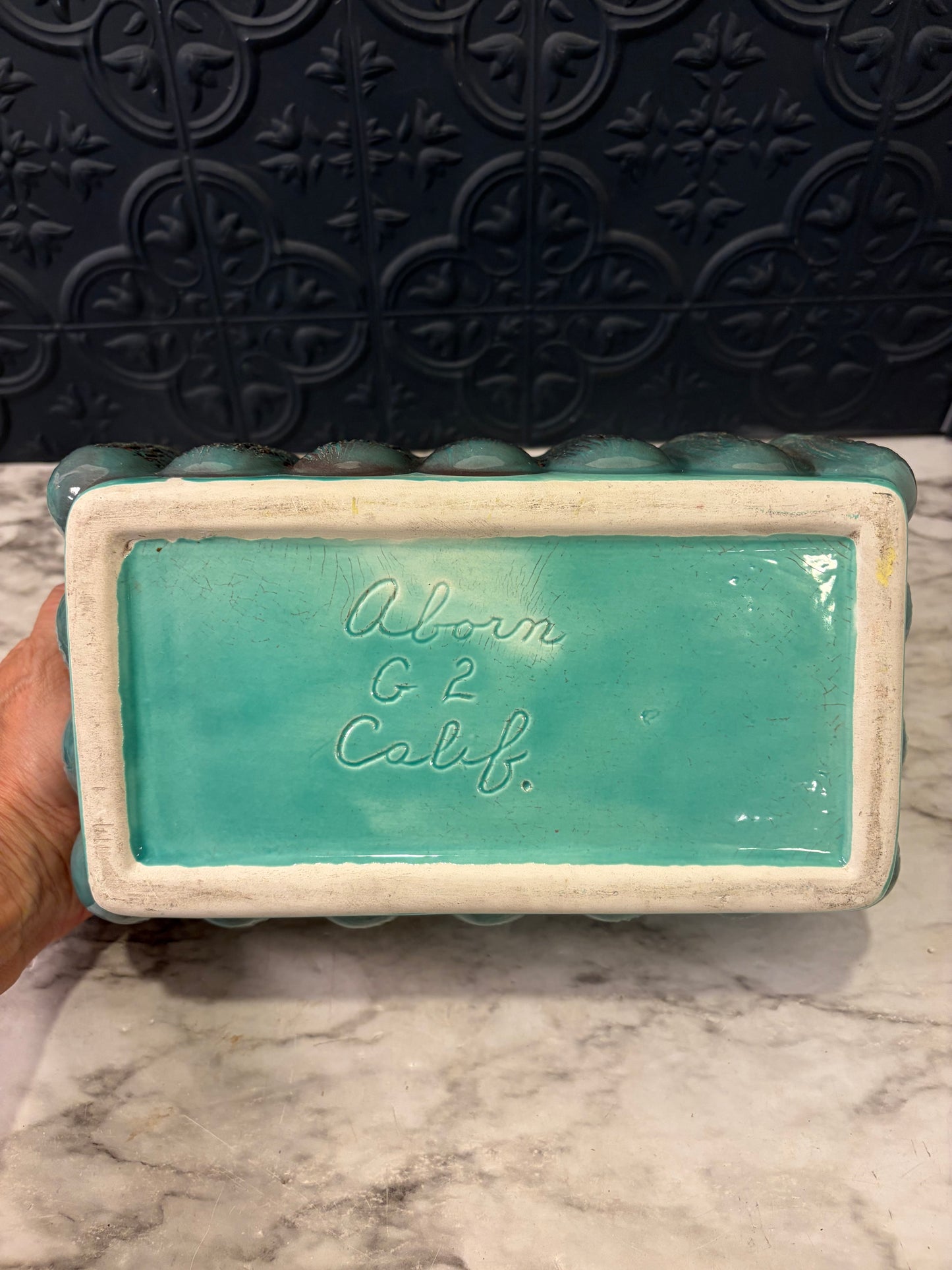 Mid Century Aborn California Turquoise Pot