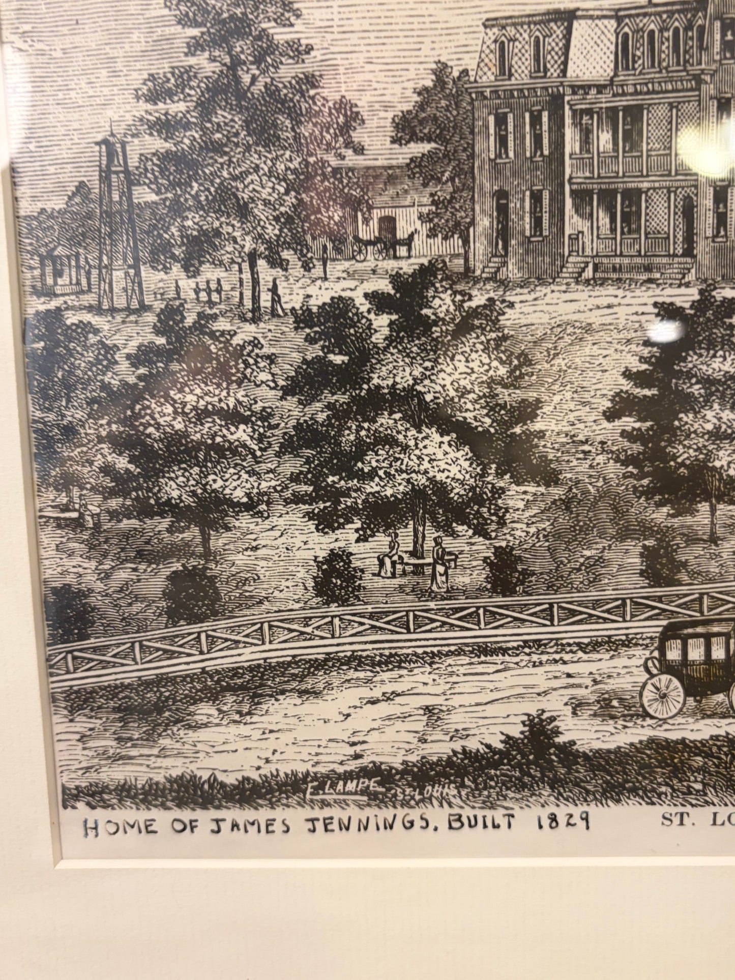 Black and White Print of St. Louis Seminary