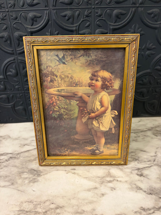 Bluebird of Happiness print framed