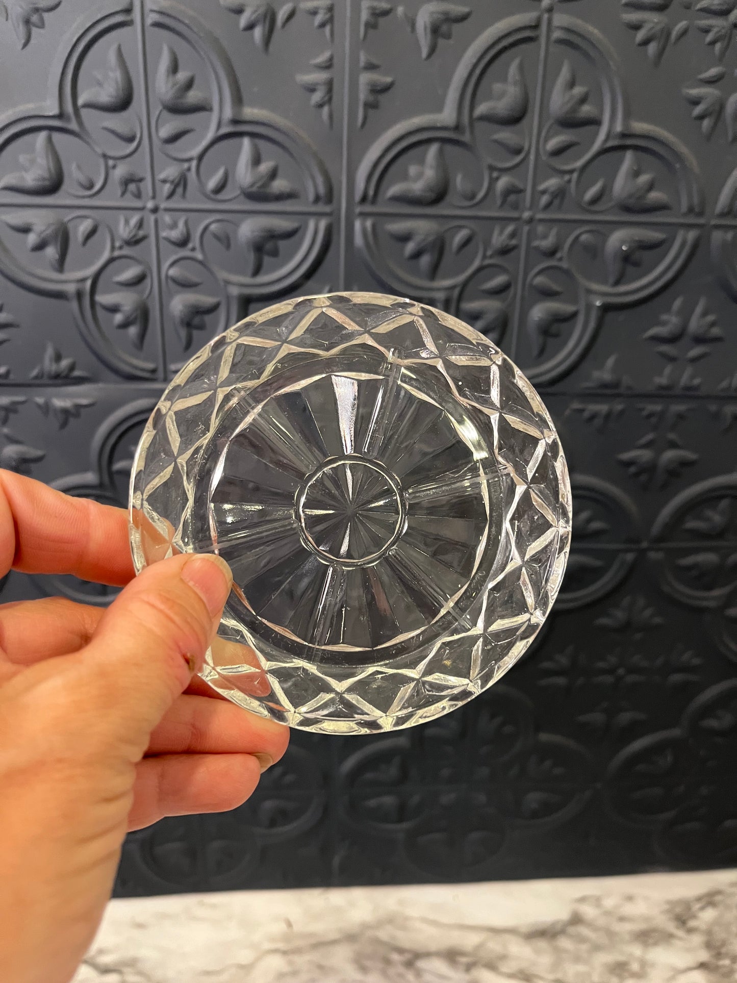Smal Glass Trinket Dish Star Design