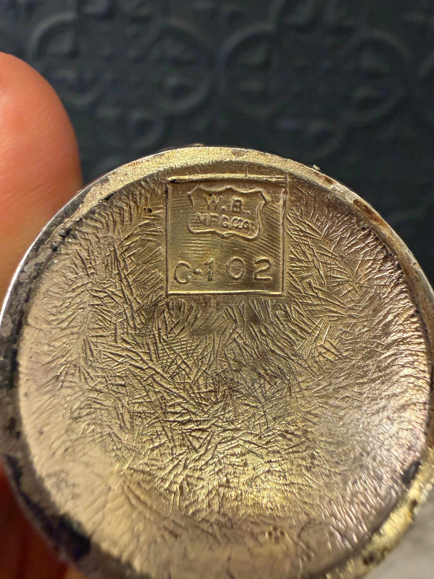 Silver plate Embossed Salt and Pepper by WB Manufacturing Co