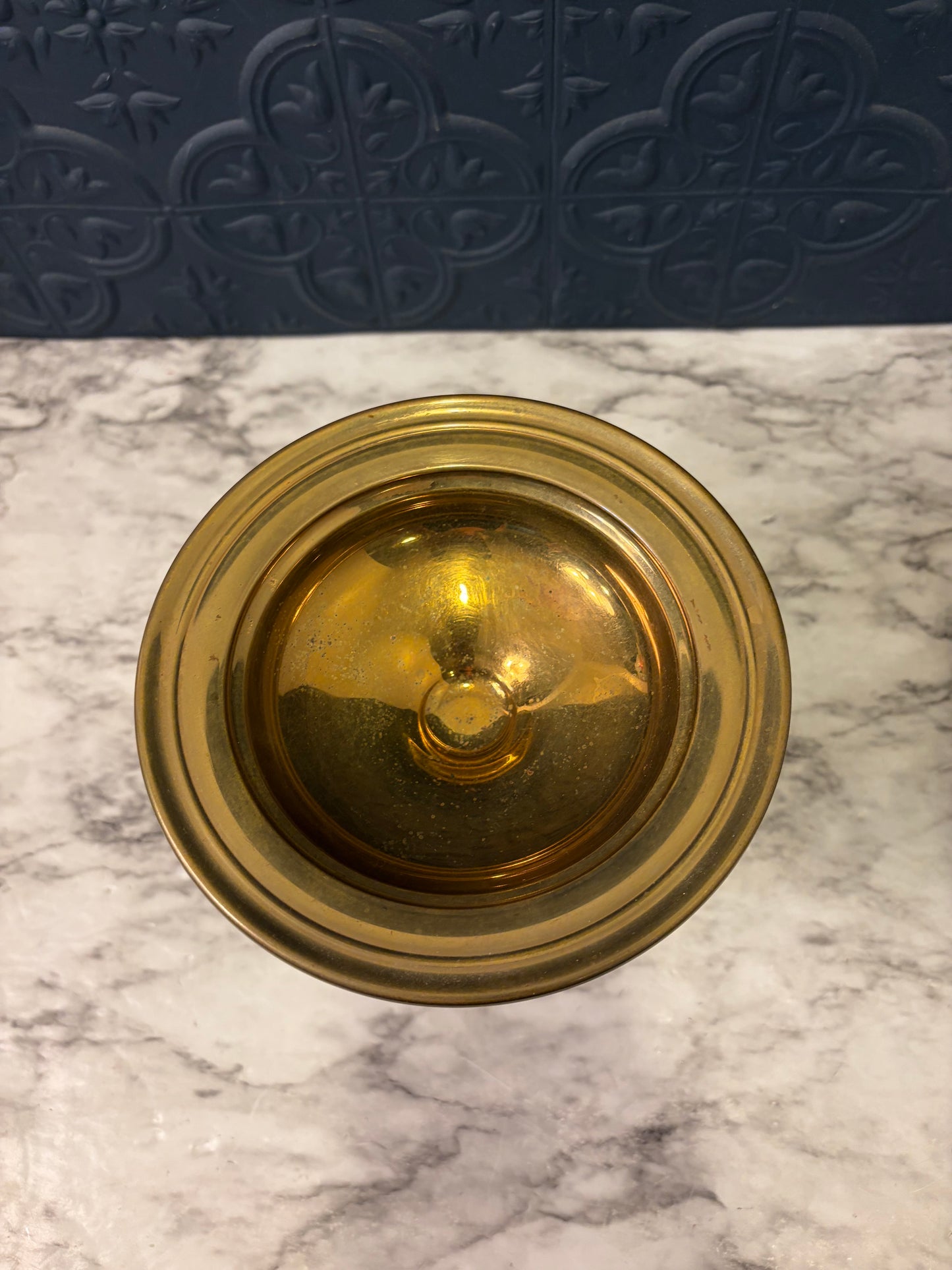 Gorham Brass Pedestal Compote Dish