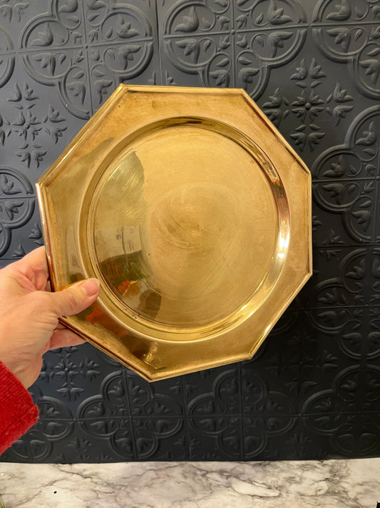 9.75 Brass Octagon Tray