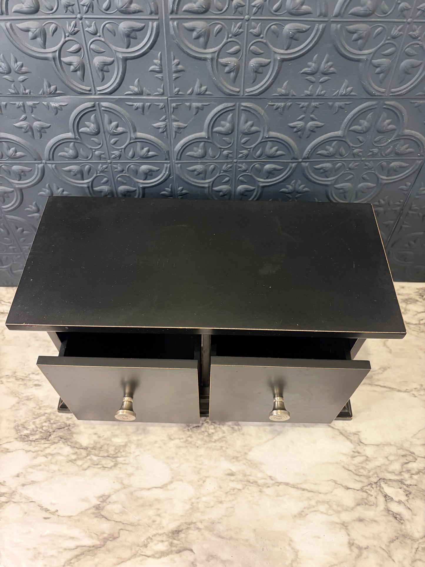 Black Organizer Box with 2 Drawers