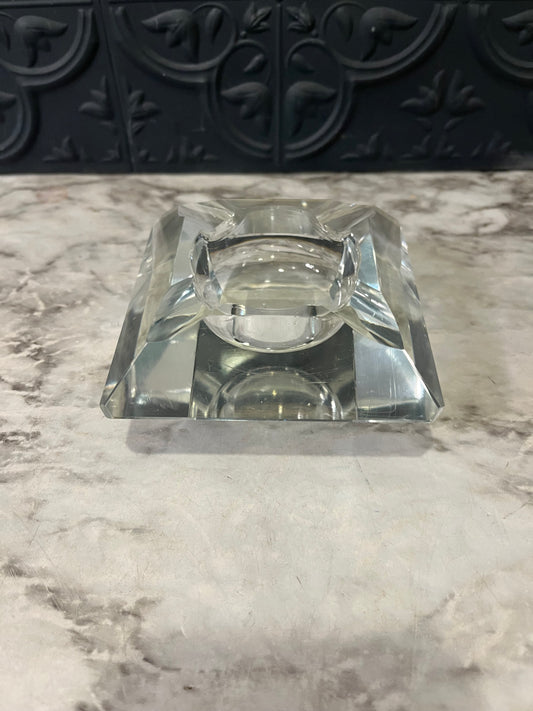 Vintage Chunky Glass Ashtray