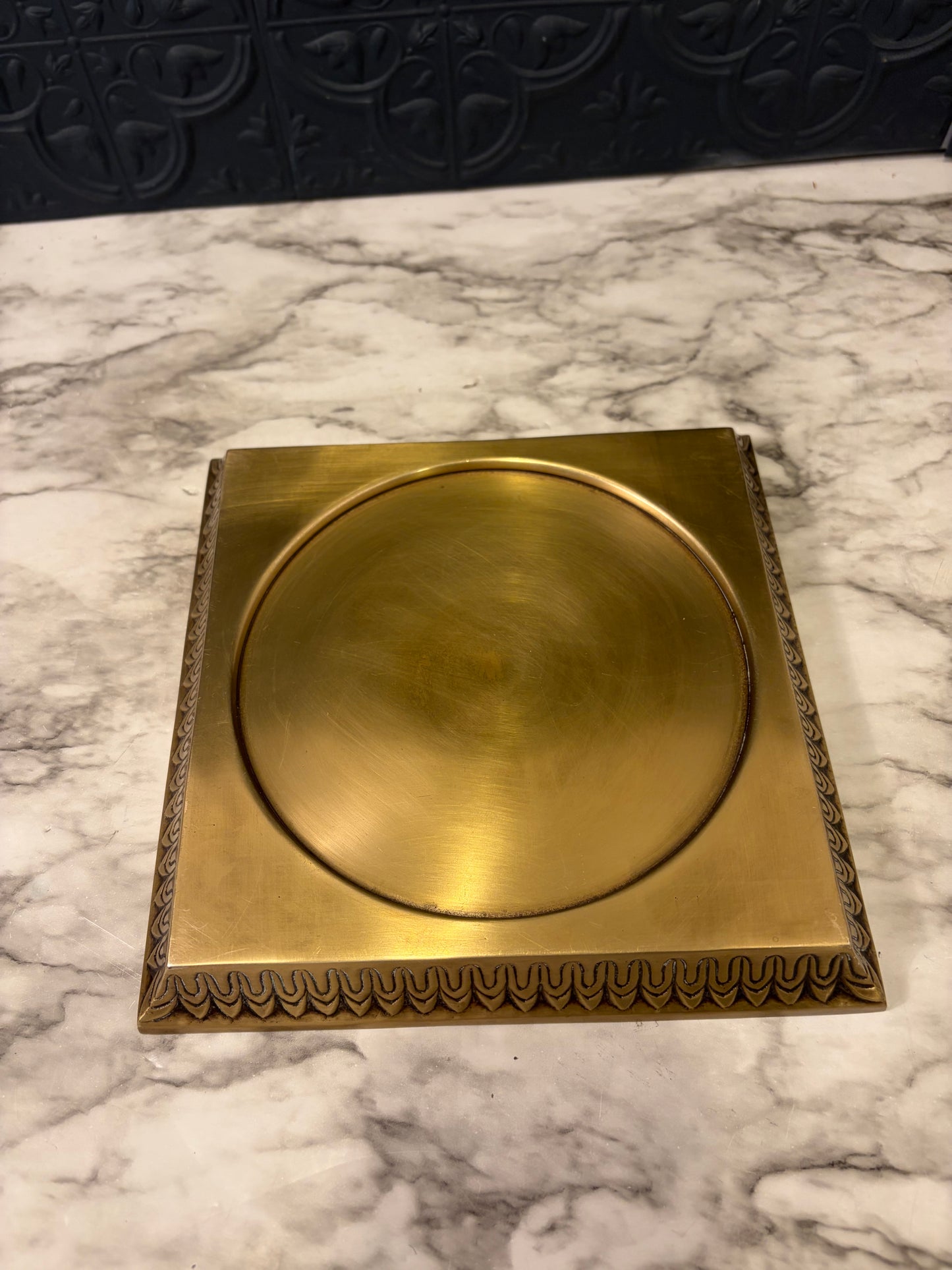 Square Brass Pedestal 7"