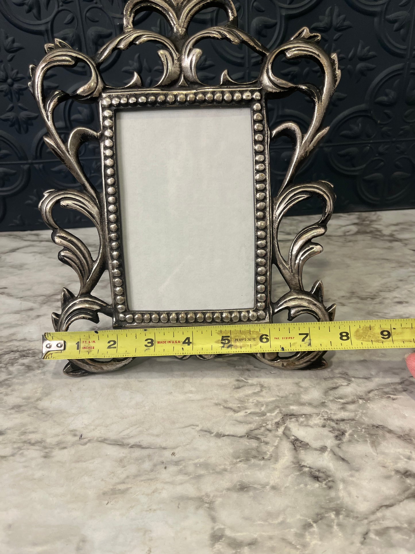 Silver Tone Ornate Picture Frame