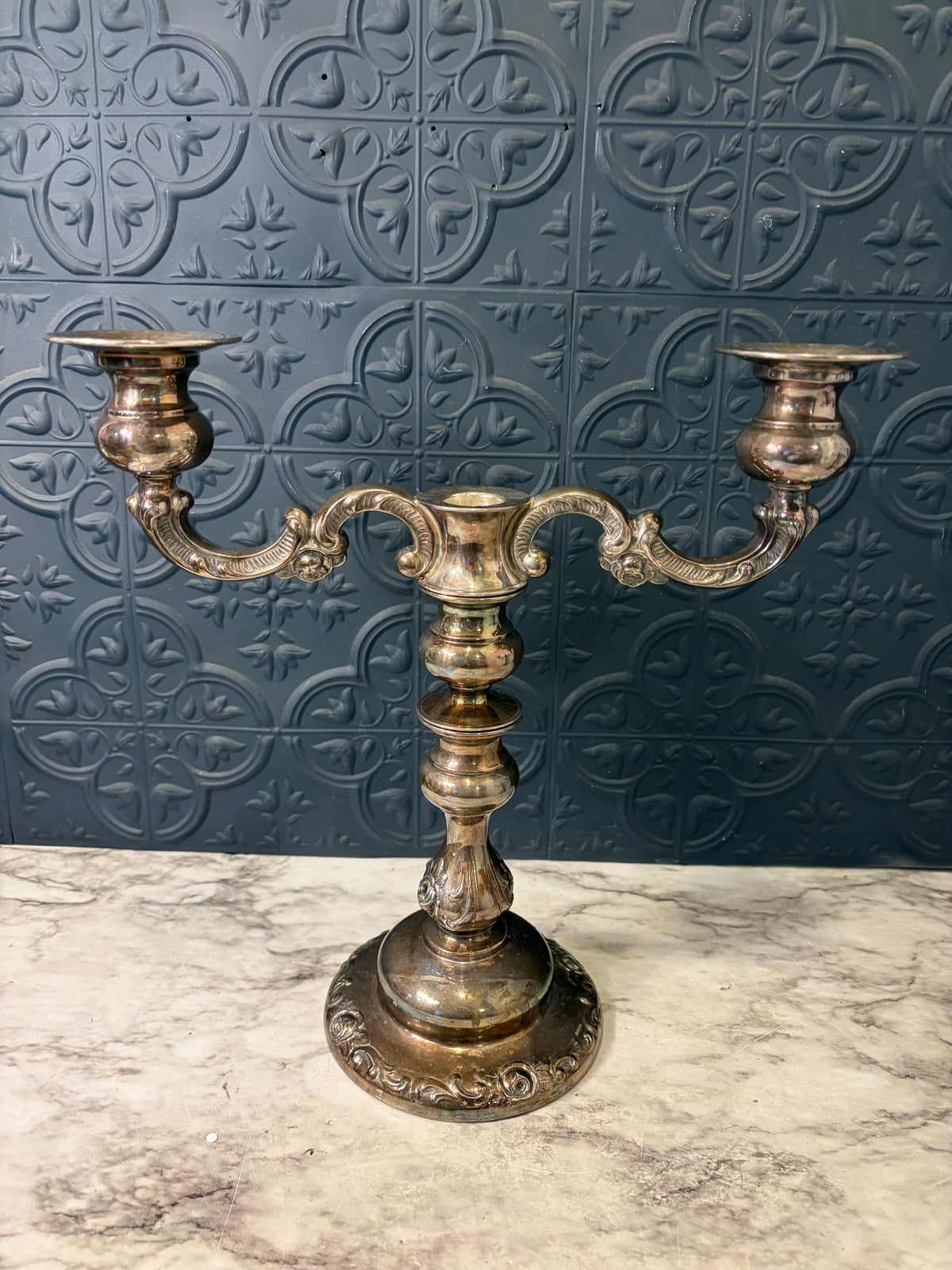 Silver plate Candelabra Stackable Set