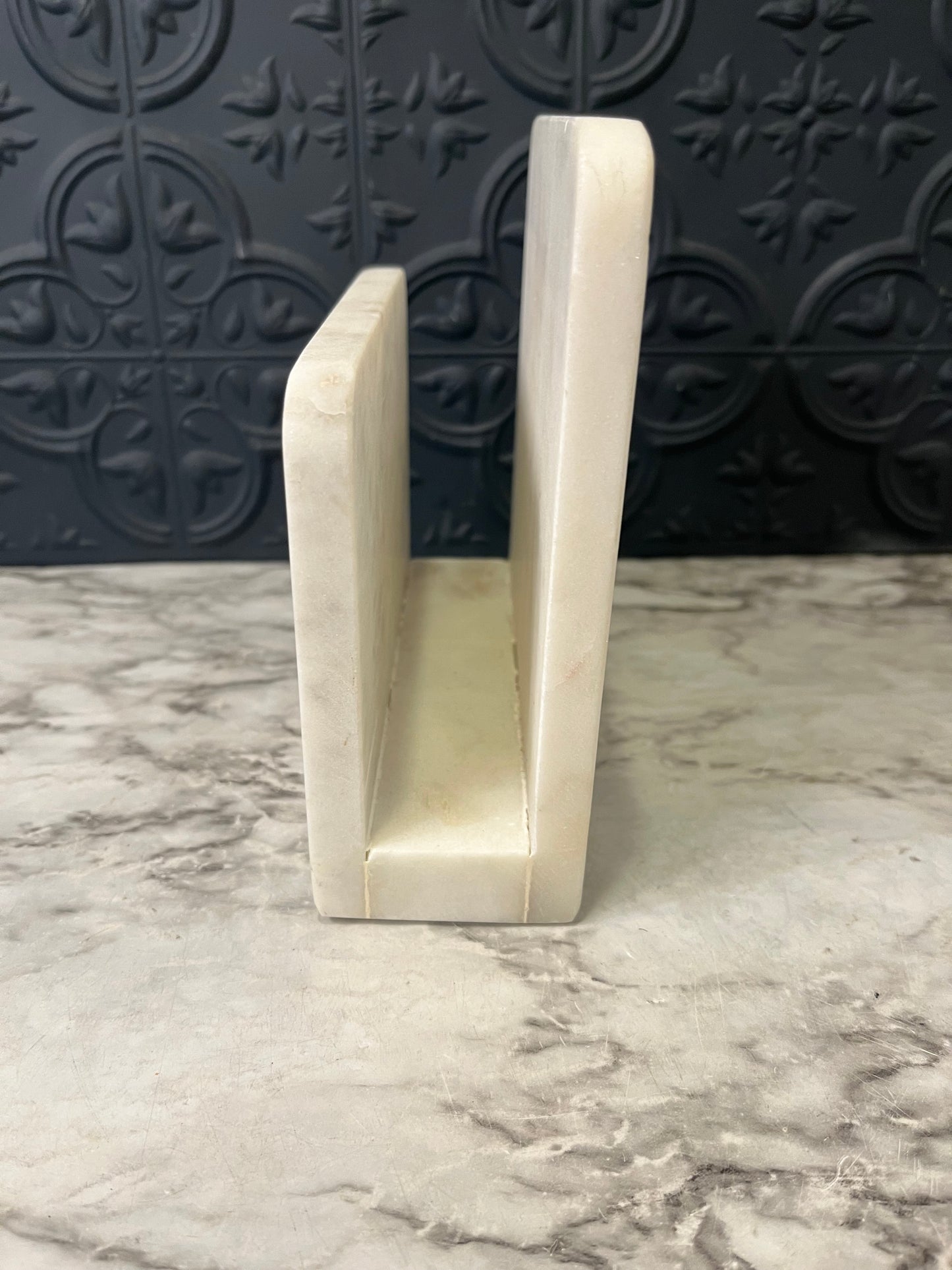 White Marble Napkin/Letter Holder