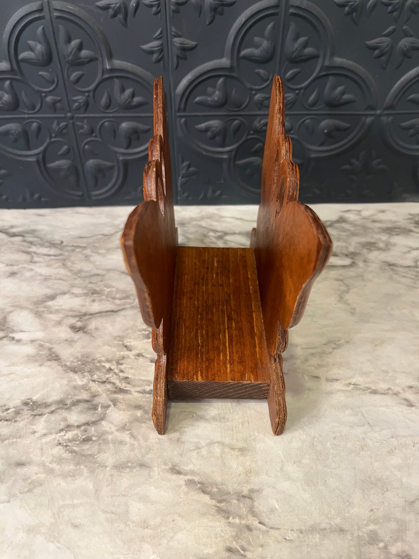 Wood Carved Butterfly Letter/Napkin Holder