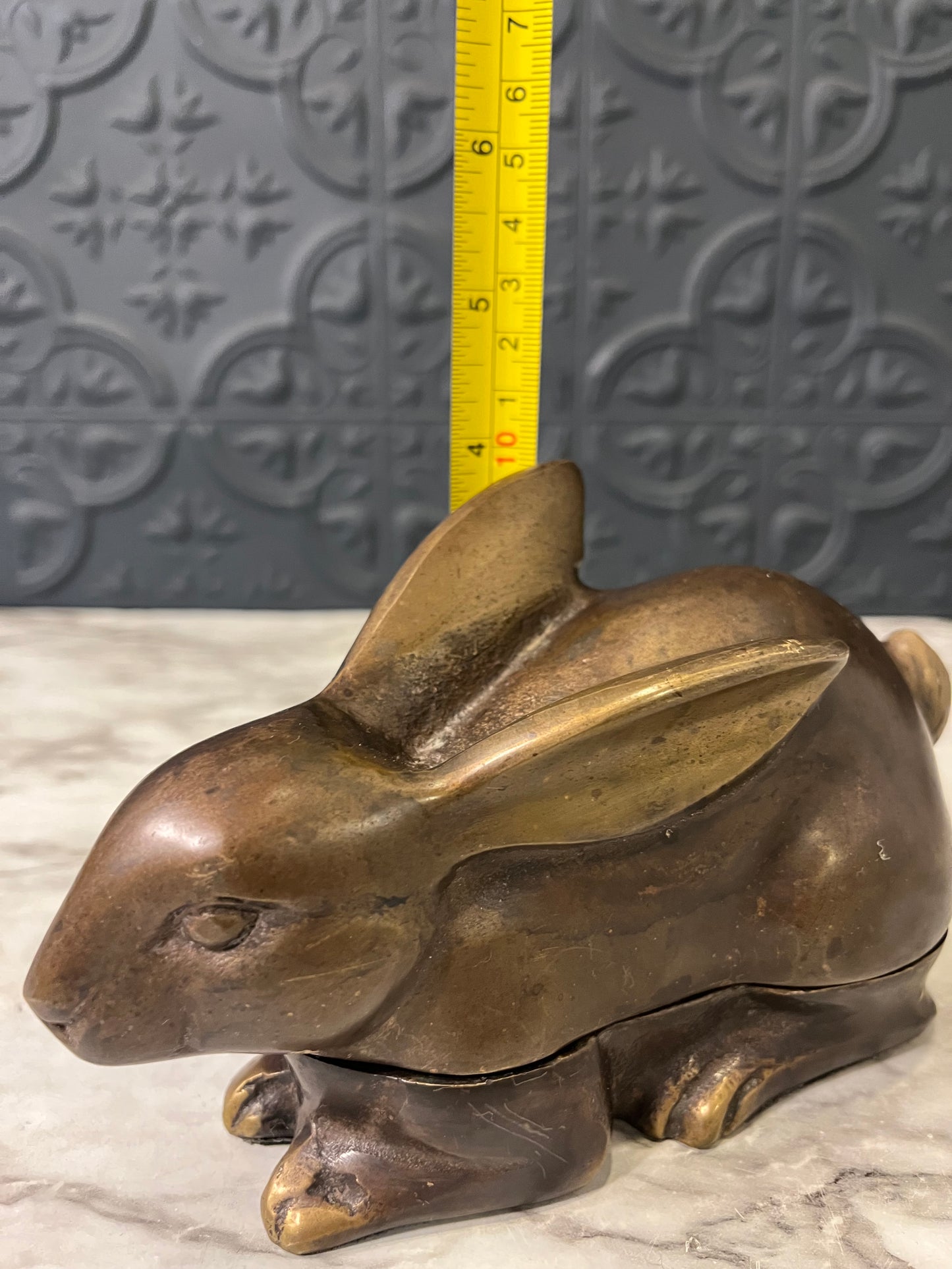 Brass Bunny Trinket Box