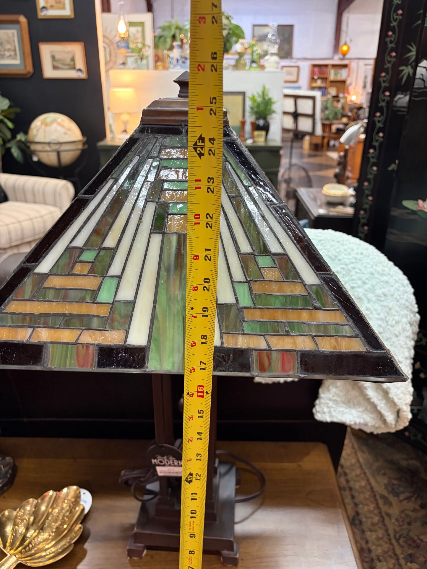 Craftsman Style Faux Stained Glass Lamp
