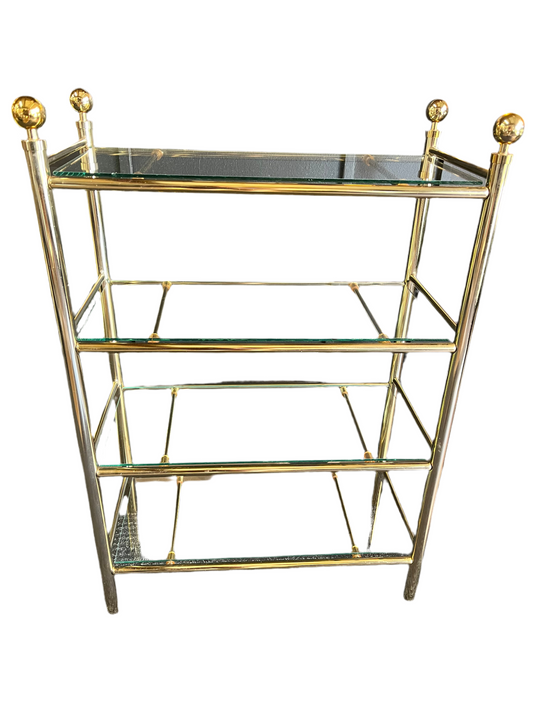 Brass and Glass 4 shelves