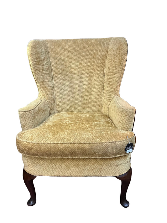 Gold High Back Arm Chair