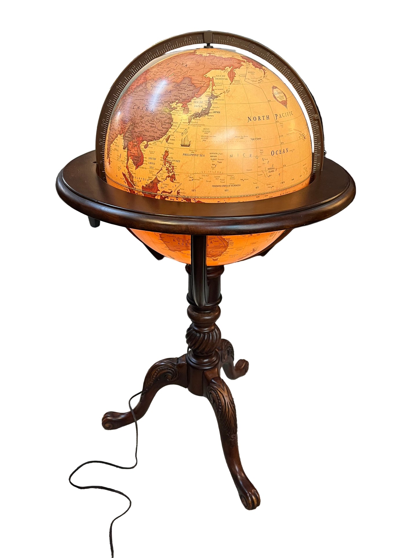 Crams World standing globe lamp