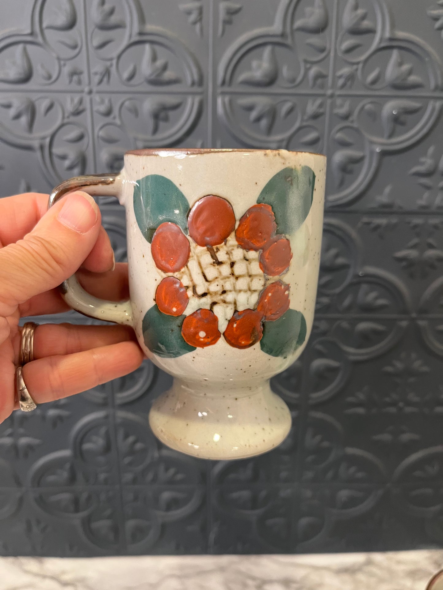 Set of 4 Japanese Flower Mugs
