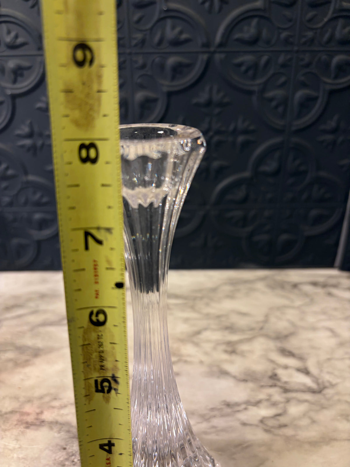 8" Mikasa Crystal Glass Candle Holder