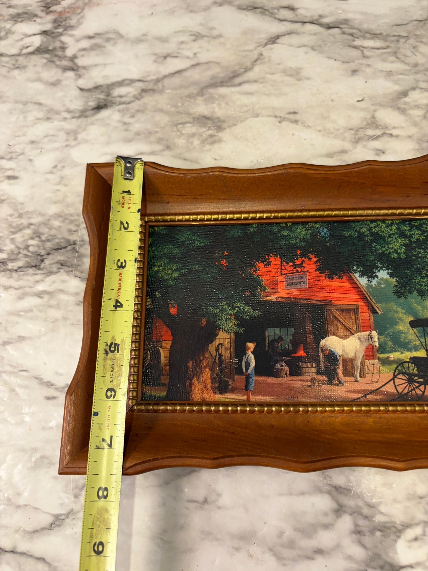 Horse and Buggy Days Textured Print Framed