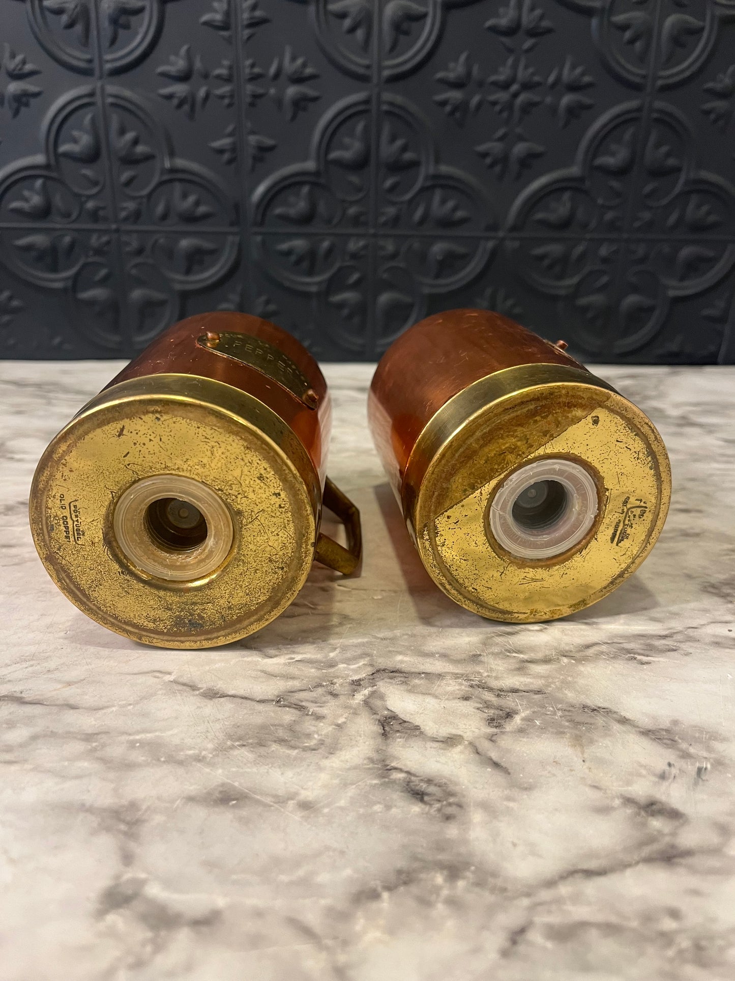 Pour Le Table Copper Salt and Pepper