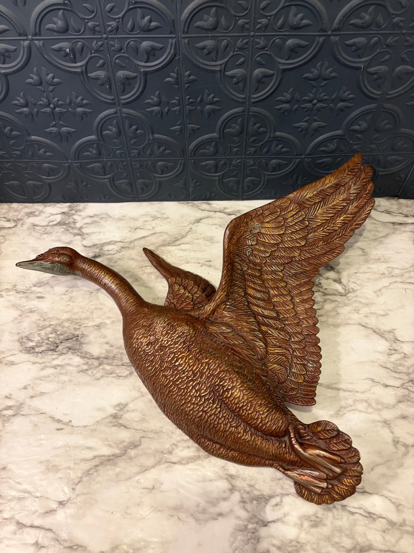 Plaster Flying Duck Set of 2