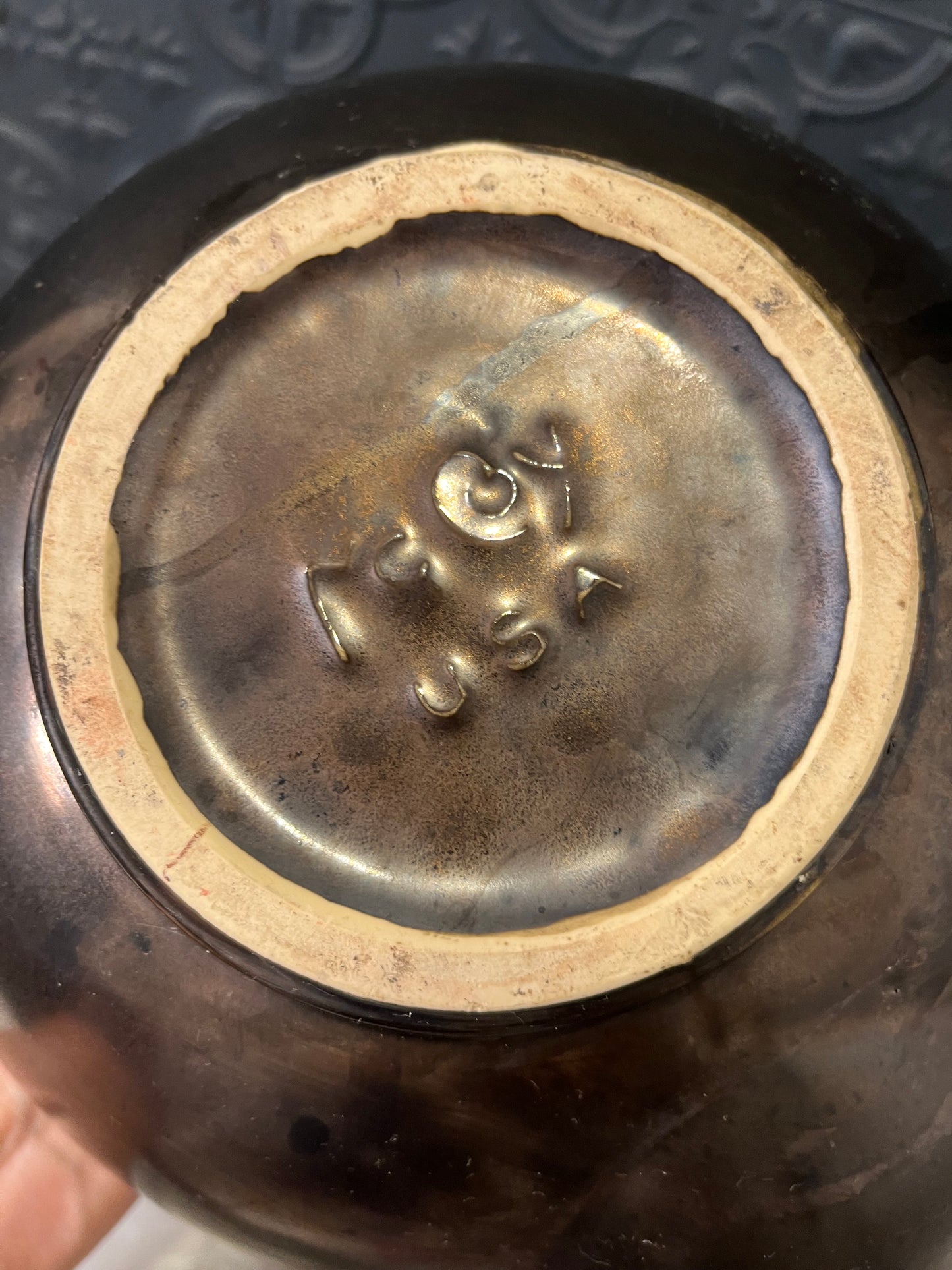 Bronze Hammered Mcoy Teapot