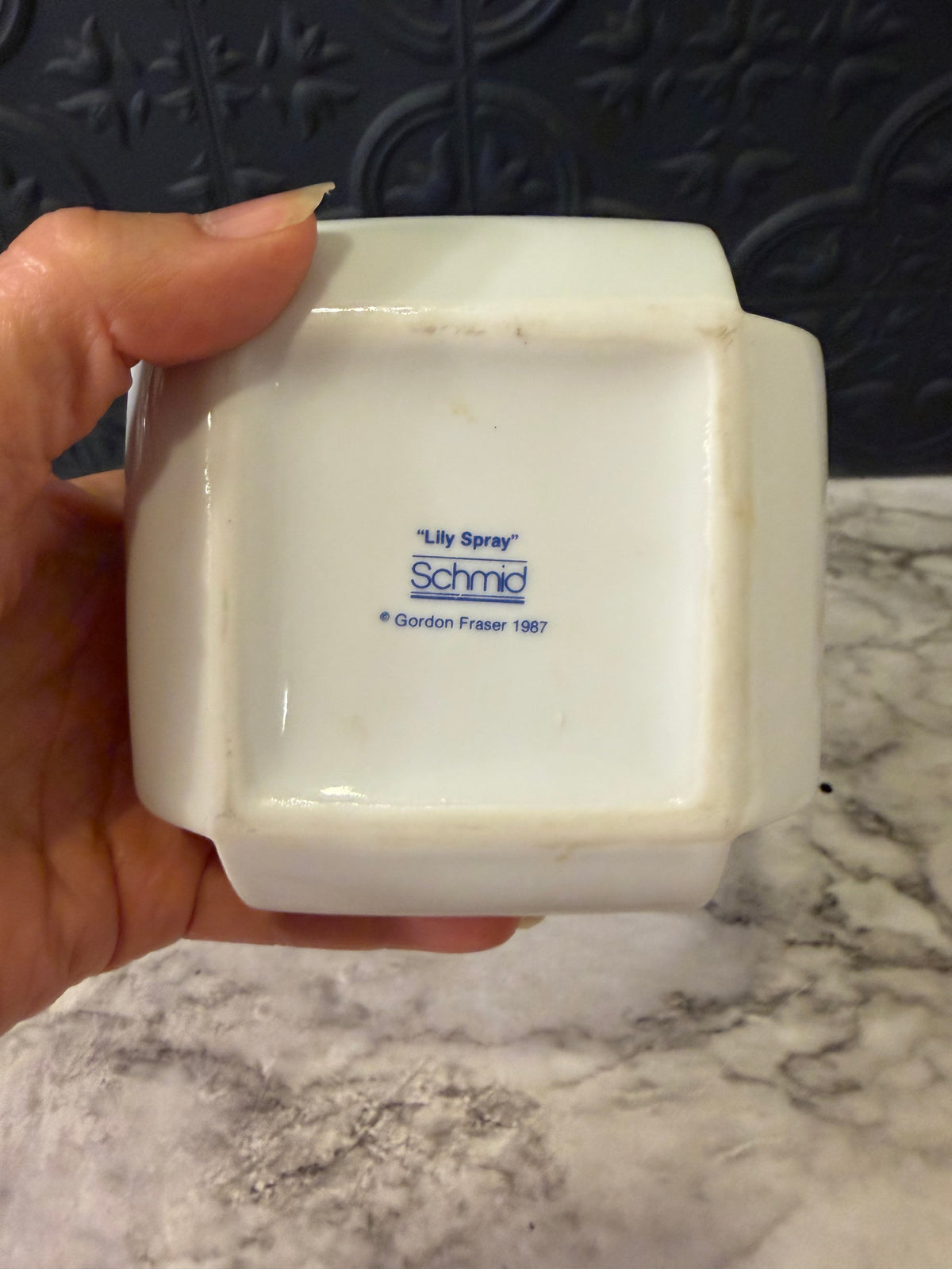 Vintage Schmid Porcelain Music Trinket Box