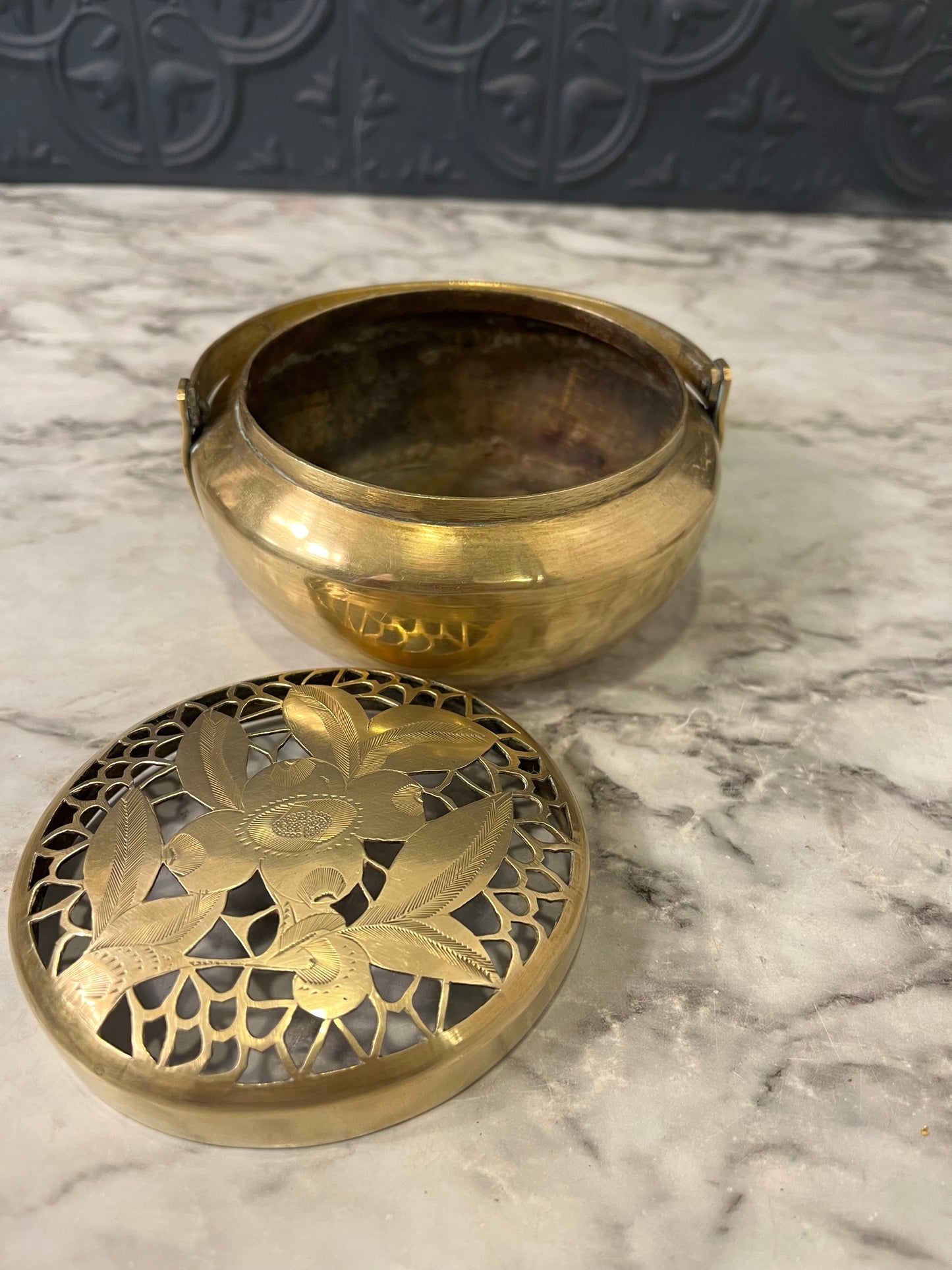 Antique Brass Chinese Hand Warmer