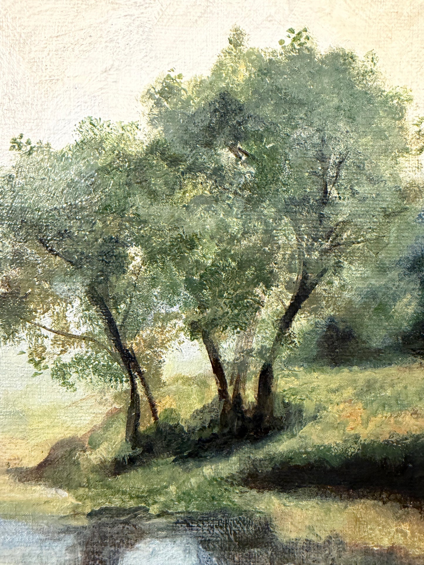 Tree Reflection Original Painting by Jessie