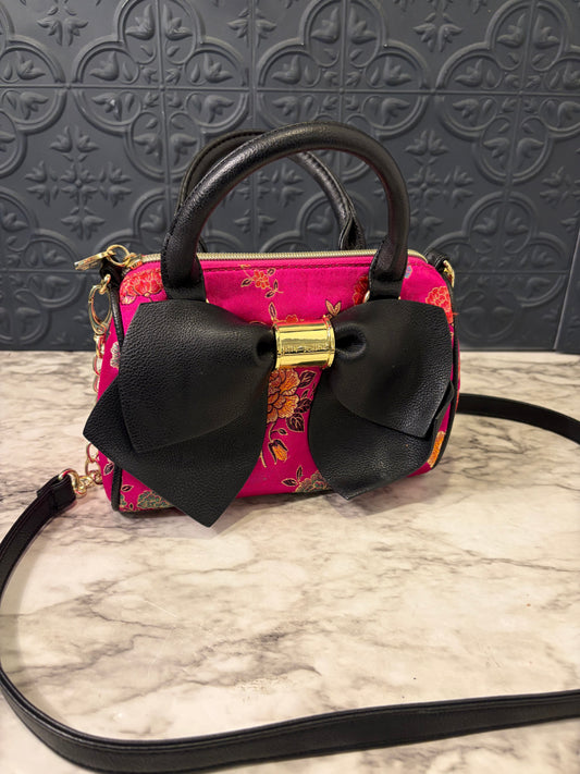 Betsy Johnson Hot Pink Satin Bag