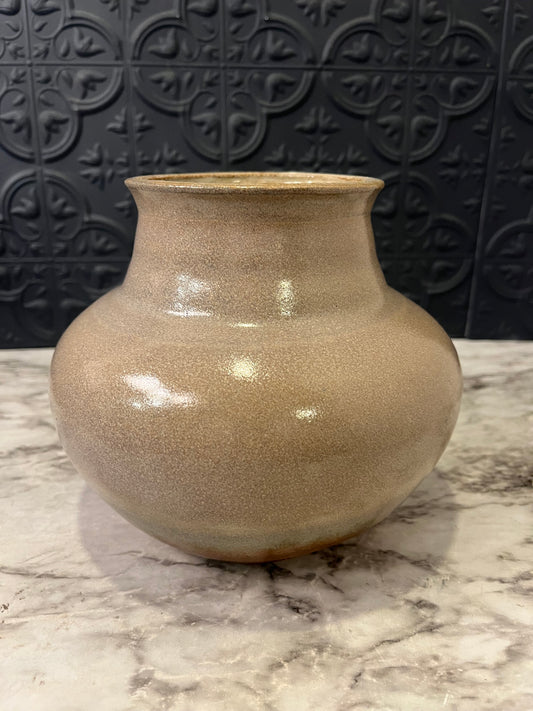 Purplish Grey blue brown Pottery Vase