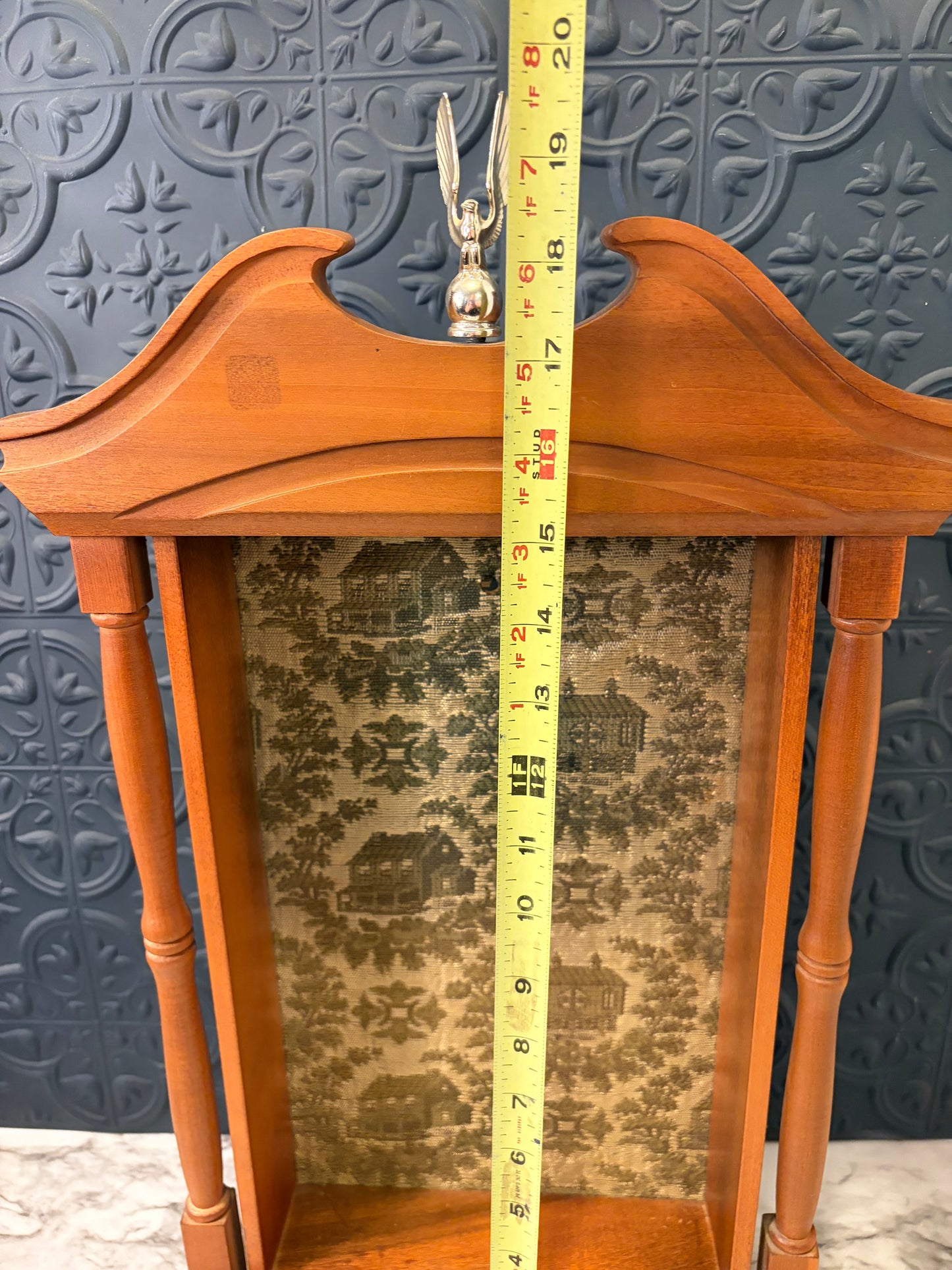 Curio Wall Shelf with Fabric