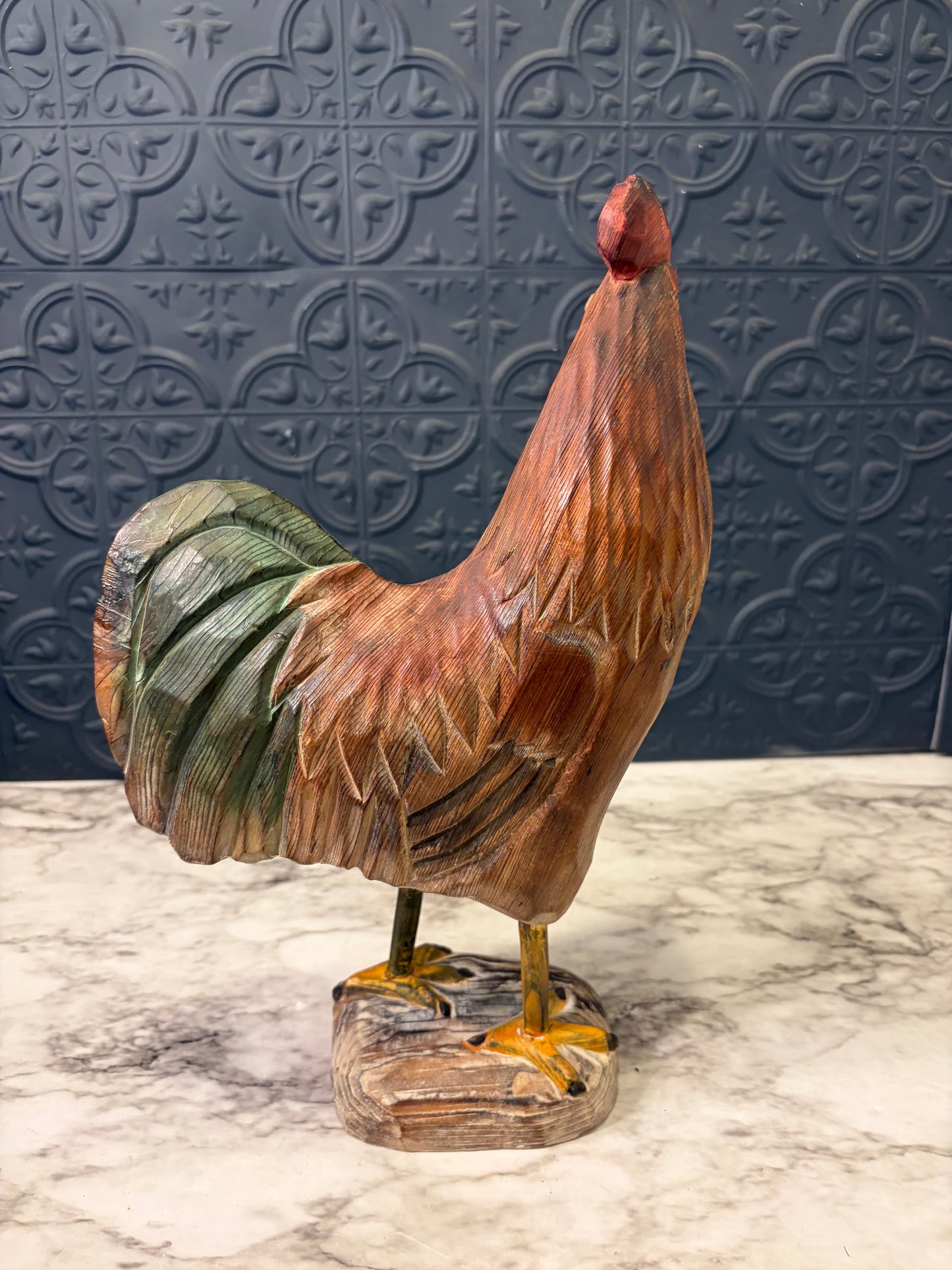 Resin Rooster Decor