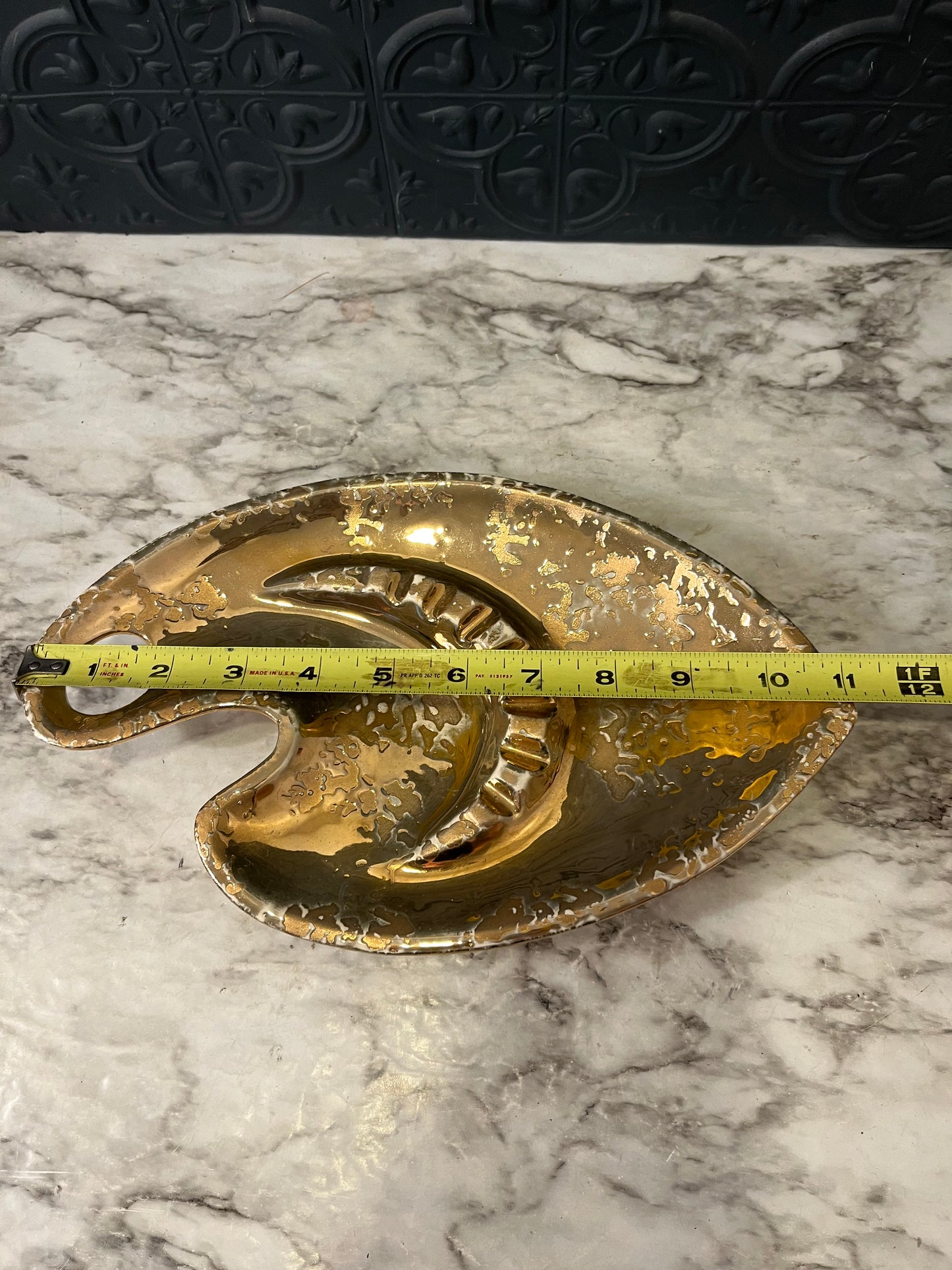 MCM Gold Ceramic Ashtray