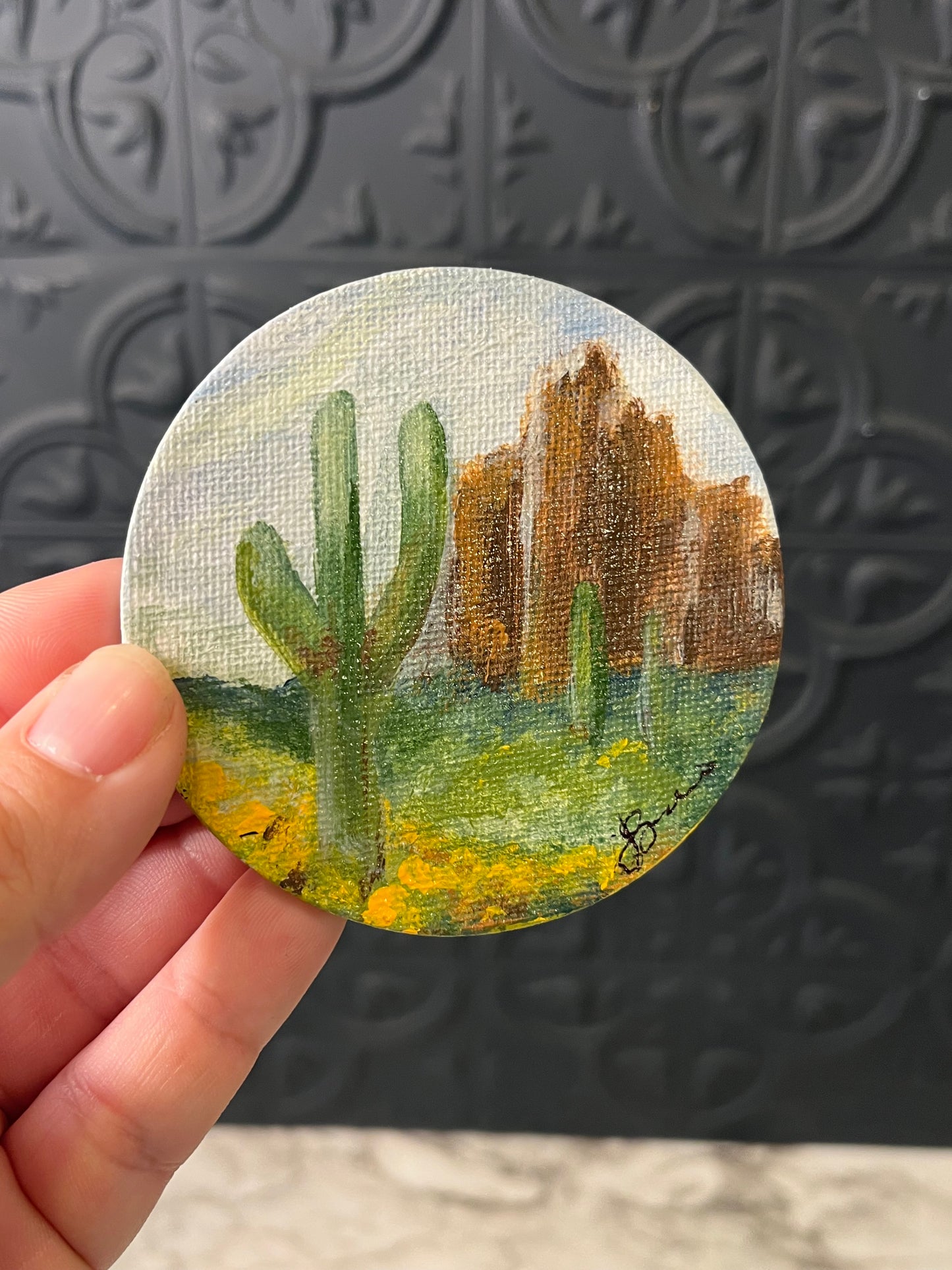 Cactus Magnet painting by Jessie