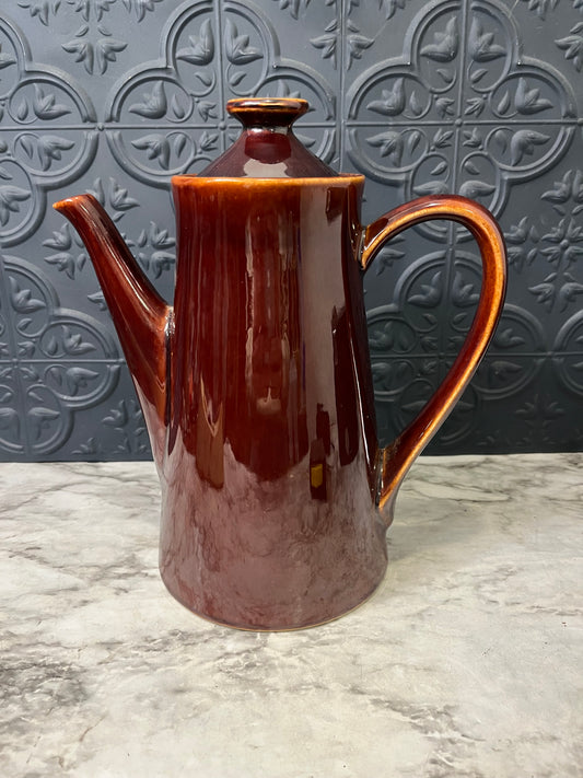 USA pottery Brown Glazed Coffee Pot