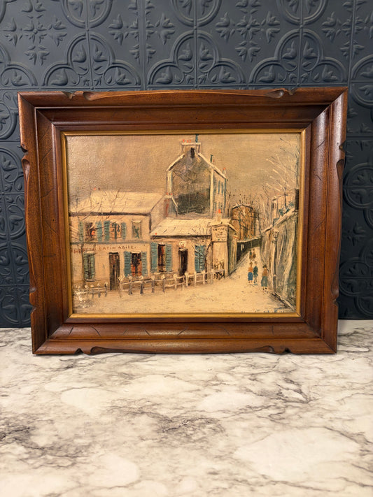 Print of Town Street on Textured Board