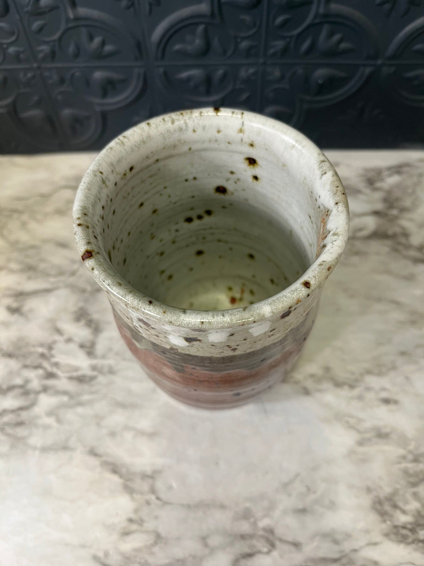 Grey and Brown Two Tone Pottery Vase