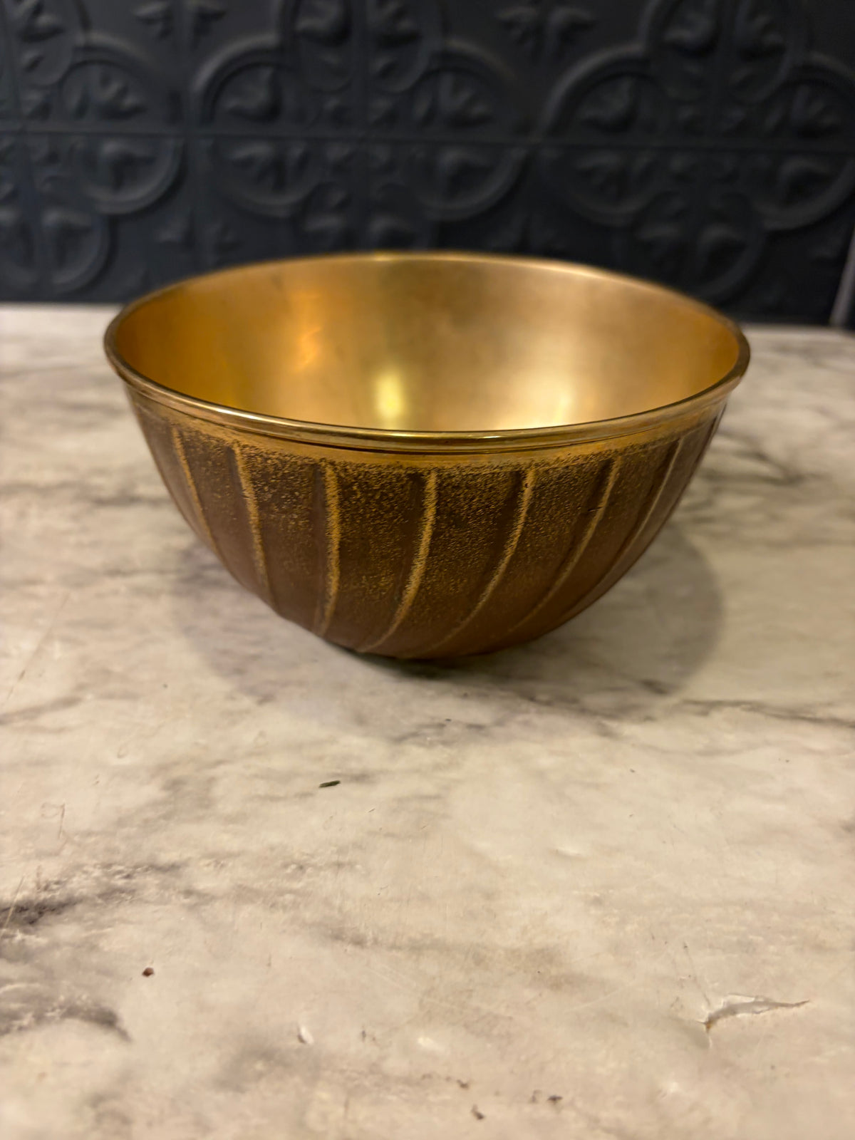 Brass and Brown Bowl