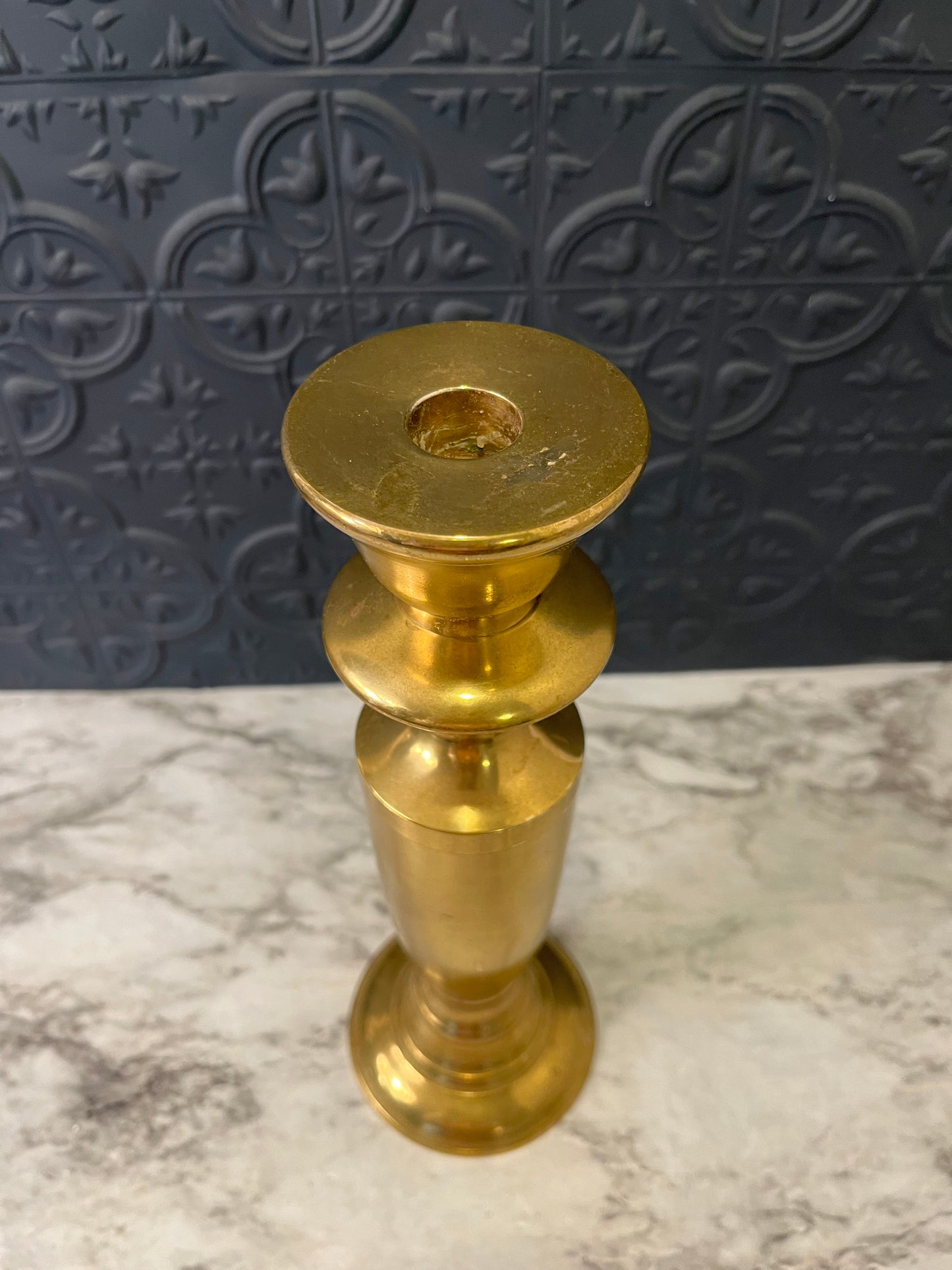 Heavy Brass 12" Candle Holder
