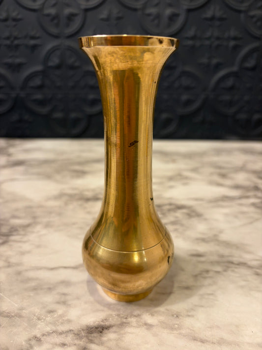 5.25 Smooth Brass Bud Vase