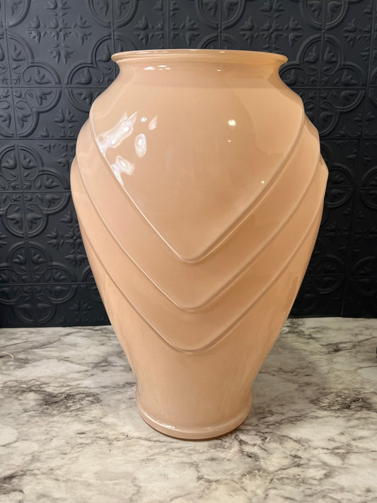 Large Peach Art deco Vase 16"