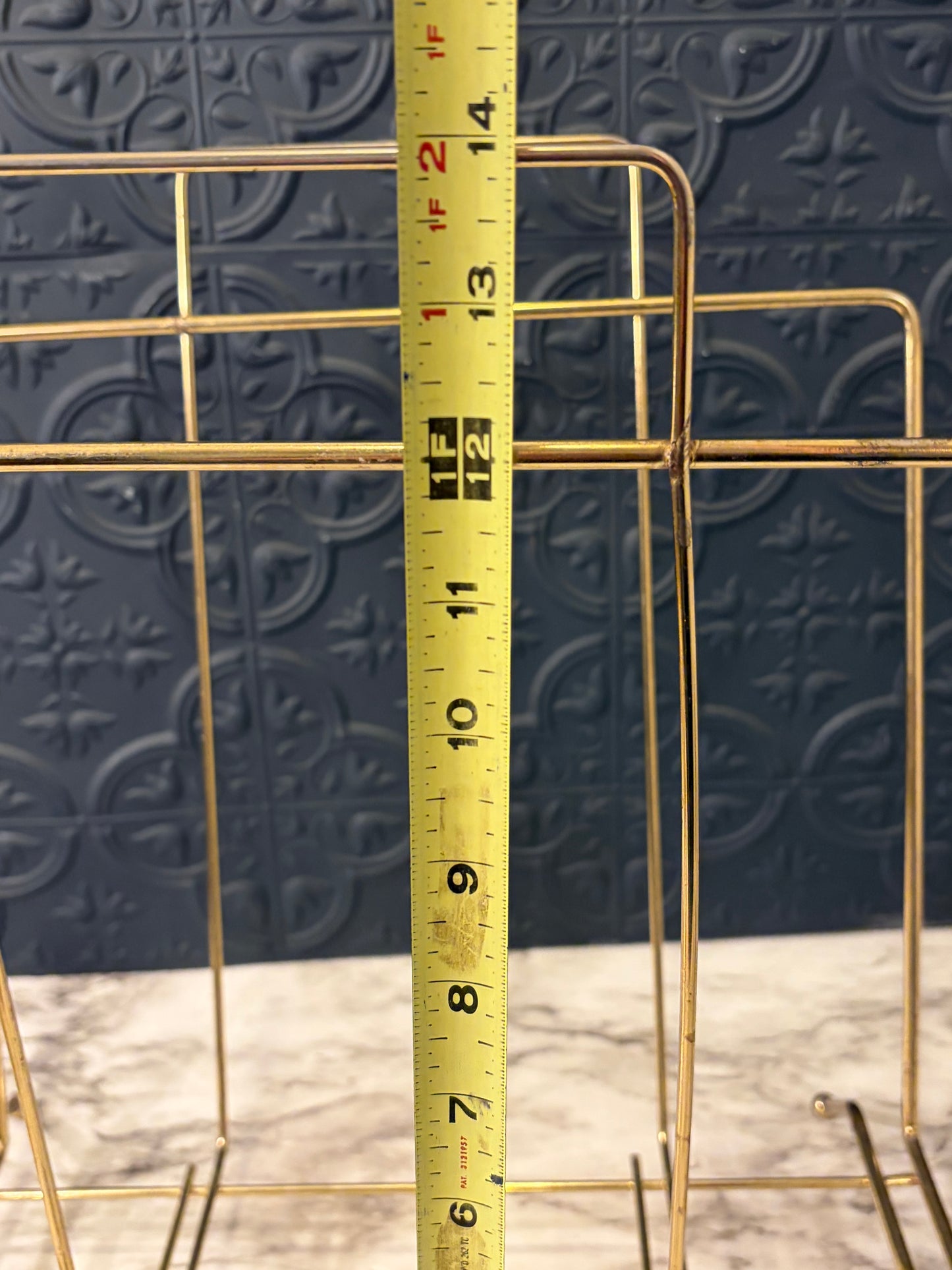 Gold Metal Vintage Book Rack