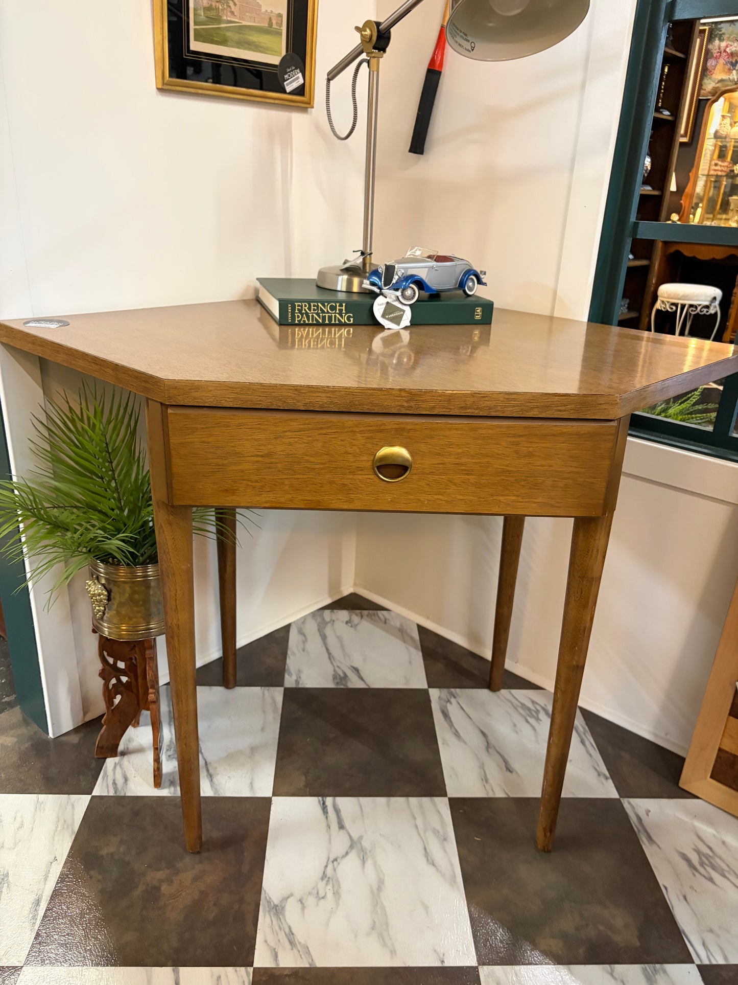 Mid Century Corner Desk Medium Color