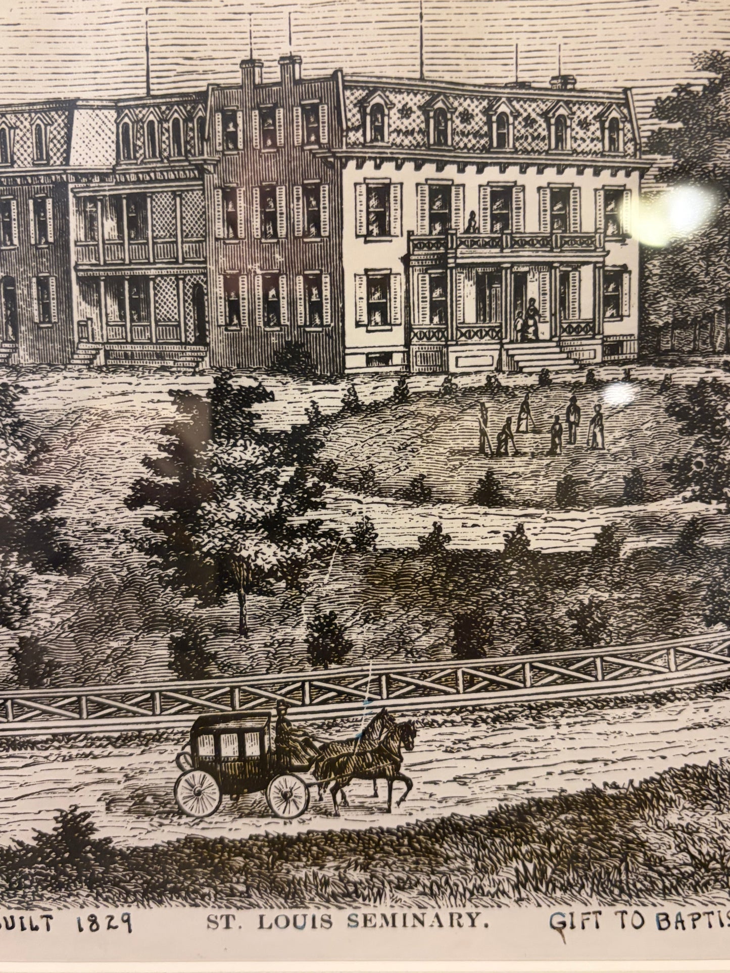 Black and White Print of St. Louis Seminary