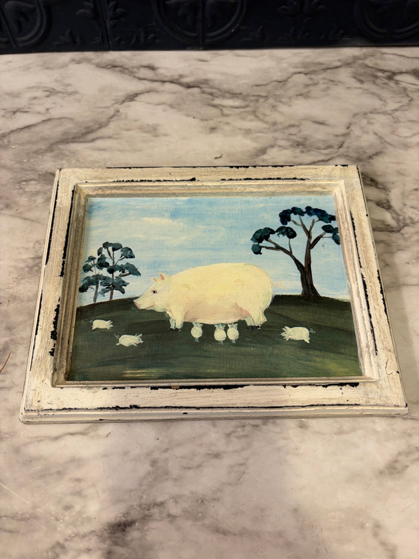 Pig and piglet Print