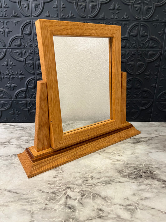 Handmade Tabletop Oak Mirror