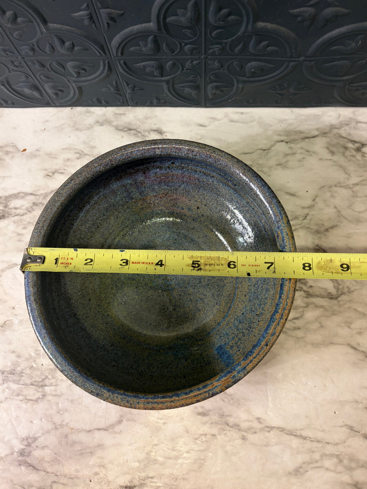 7.75 Opening Studio Pottery Bowl Bluish Green