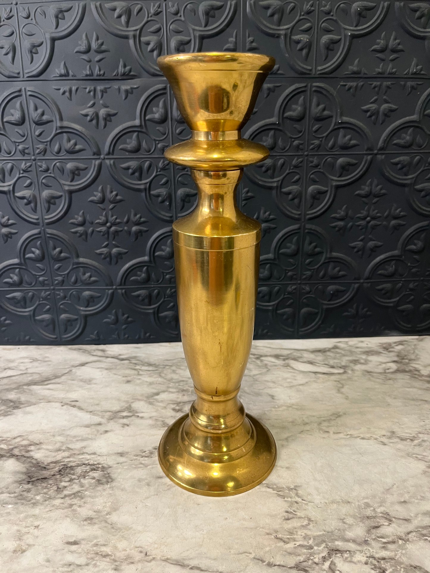Heavy Brass 12" Candle Holder