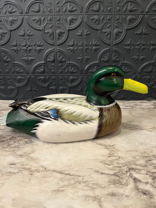 Hand Carved Wood Mallard Duck