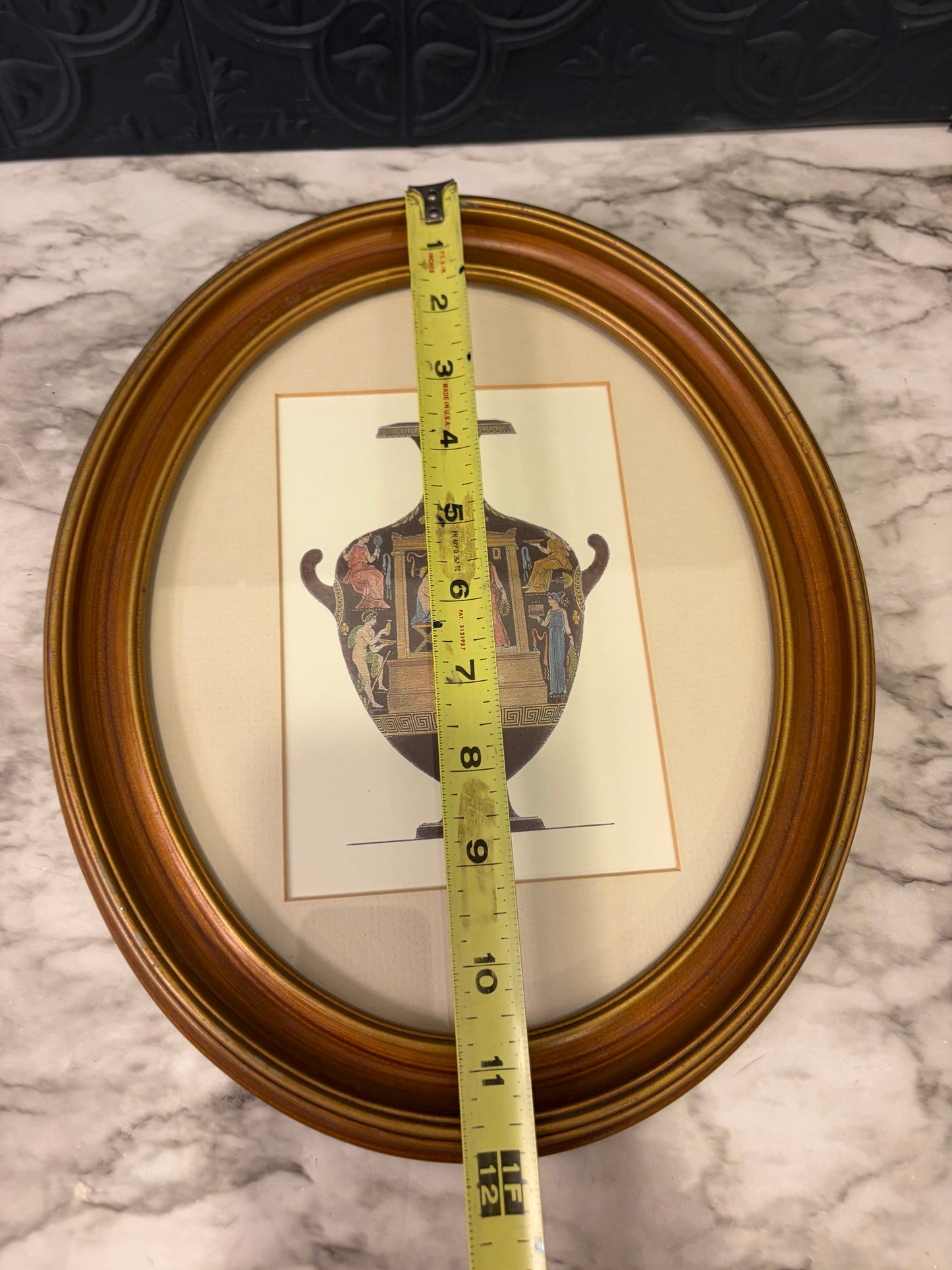 Oval Framed Greek Vase